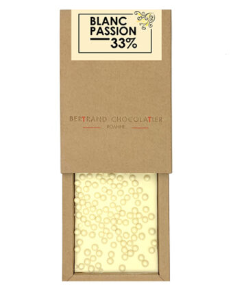 Tablette chocolat blanc passion - Bertrand Chocolatier