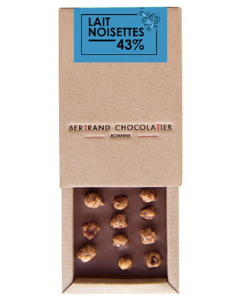 Tablette chocolat lait noisettes - Bertrand Chocolatier