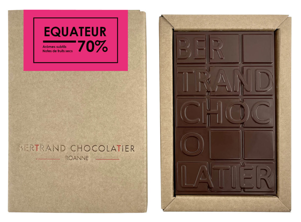 Tablette chocolat noir Équateur - Bertrand Chocolatier