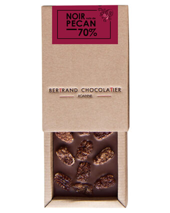 Tablette chocolat noir pécan - Bertrand Chocolatier