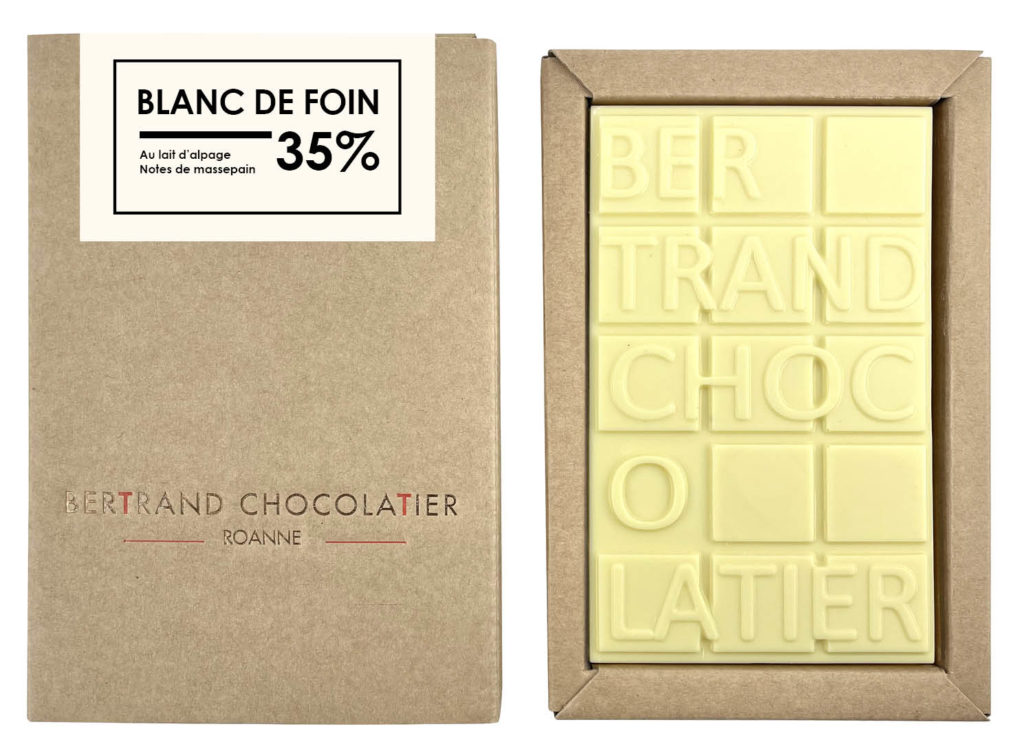 Tablette chocolat blanc de foin - Bertrand Chocolatier