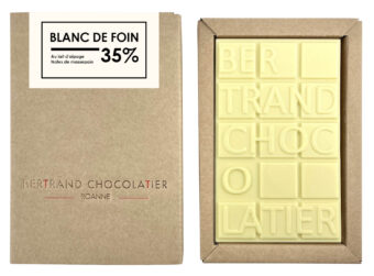 Tablette chocolat blanc de foin - Bertrand Chocolatier