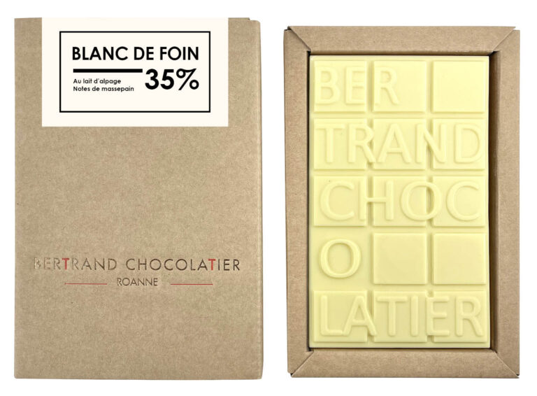Tablette chocolat blanc de foin - Bertrand Chocolatier