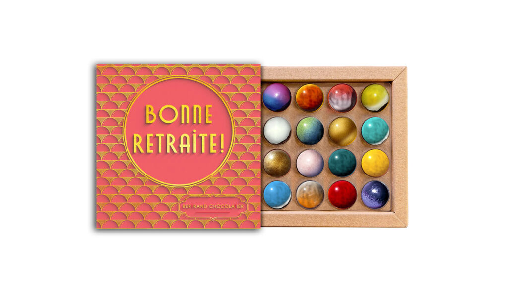 Coffret 16 dômes bonne retraite