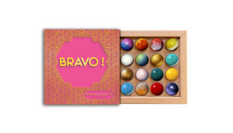 Coffret 16 dômes bravo rose