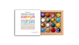Coffret 16 dômes merci mon amour