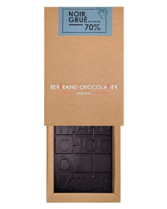 Tablette noir grué de cacao