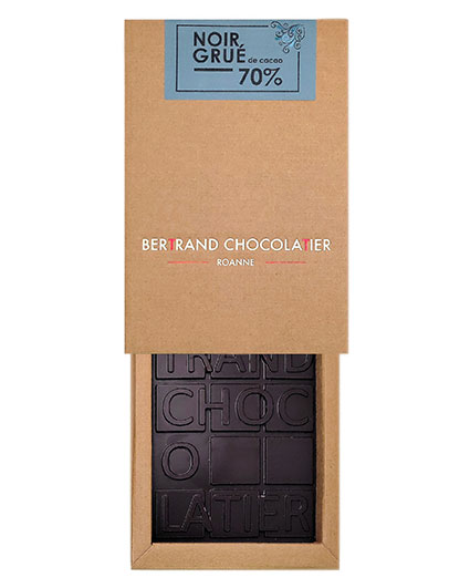 Tablette noir grué de cacao