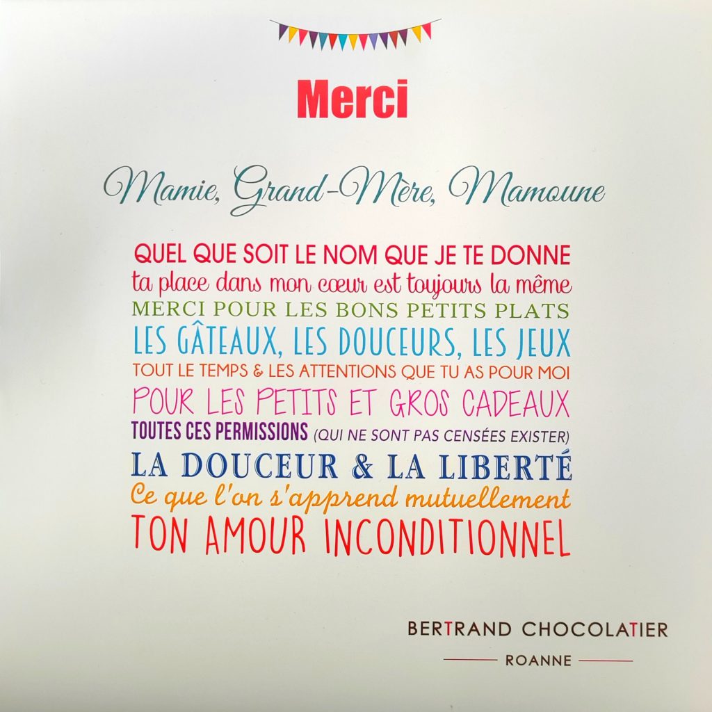 MERCI MAMIE GRAND MERE VERSO