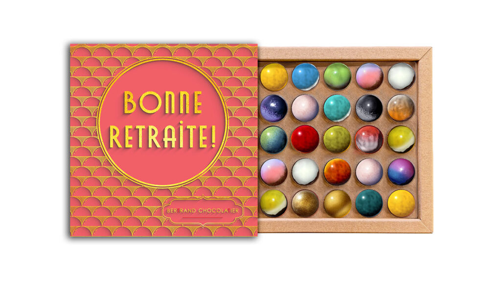Coffret 25 dômes bonne retraite