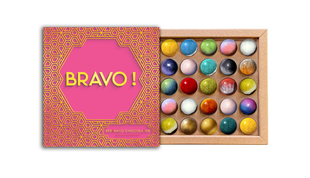 Coffret 25 dômes bravo rose