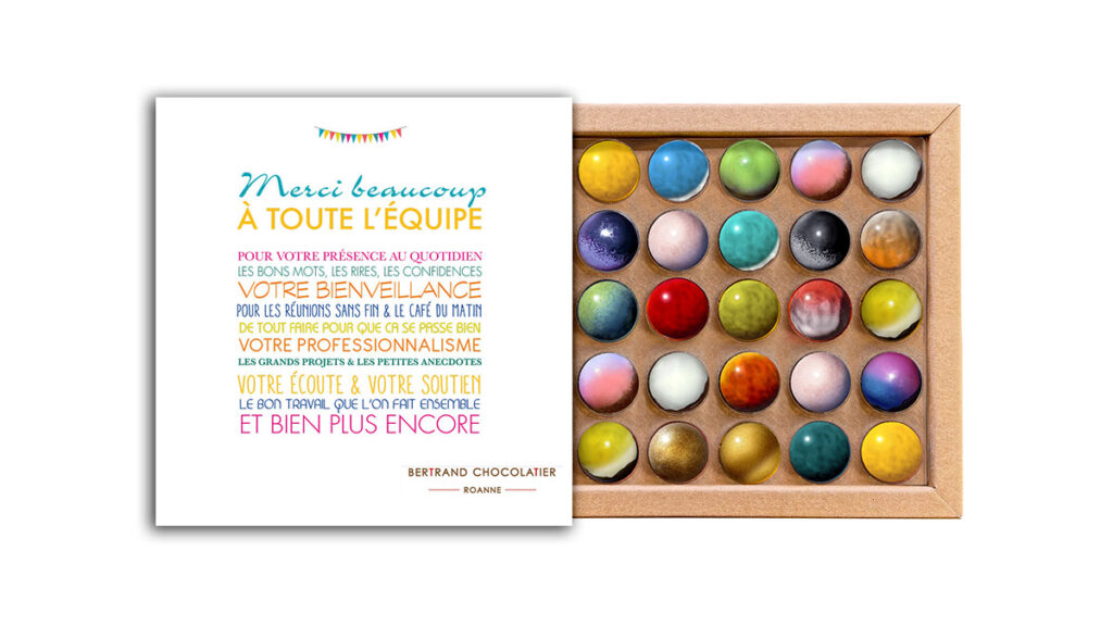 Coffret 25 dômes merci l'équipe