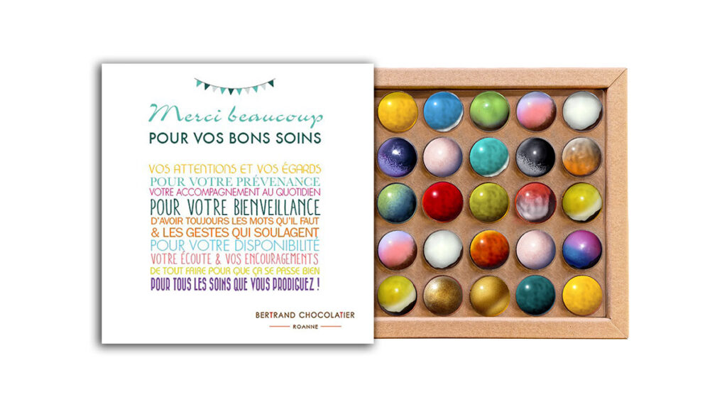 Coffret 25 dômes merci pour vos bons soins