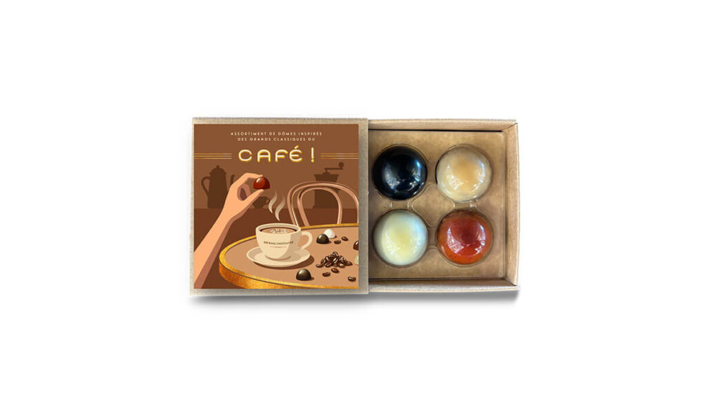 Coffret 4 dômes café