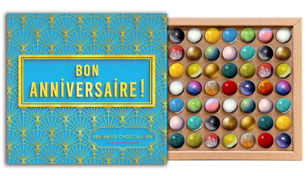 Coffret 49 dômes bon anniversaire